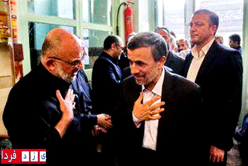 احمدی نژاد و حسین شریعتمداری دیروز در تهران/عکس
